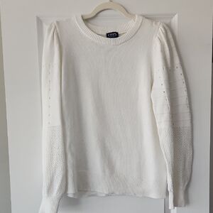 Chaps White Knit Sweater